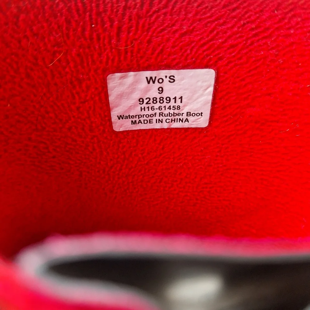 Sperry Topsider Falcon Rubber Black Rain Boots‎